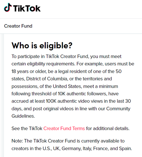 图源：TikTok官网