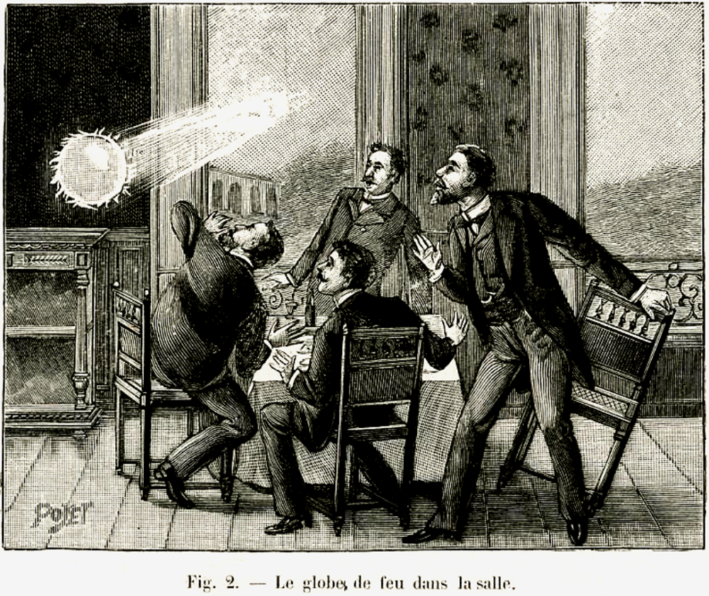 1901年的一次球状闪电从窗外进入室内的目击事件记录 图/Wikipedia
