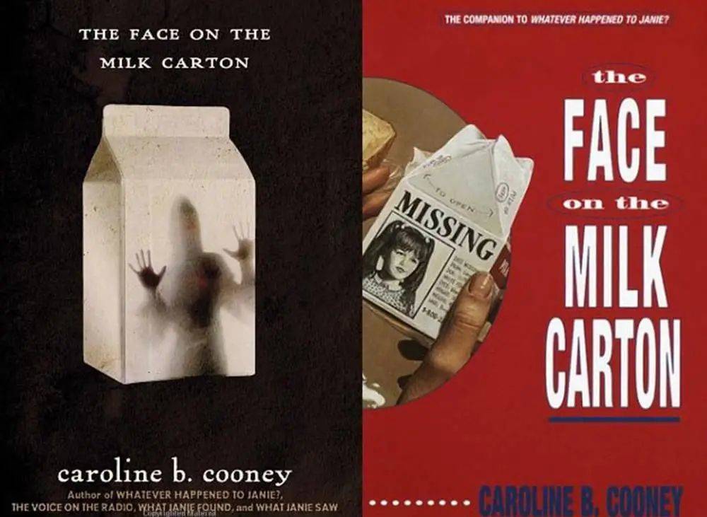 ▲Caroline B. Cooney 著作《牛奶盒上的面孔》（The Face on the Milk Carton）. 图片来自：99percentinvisible