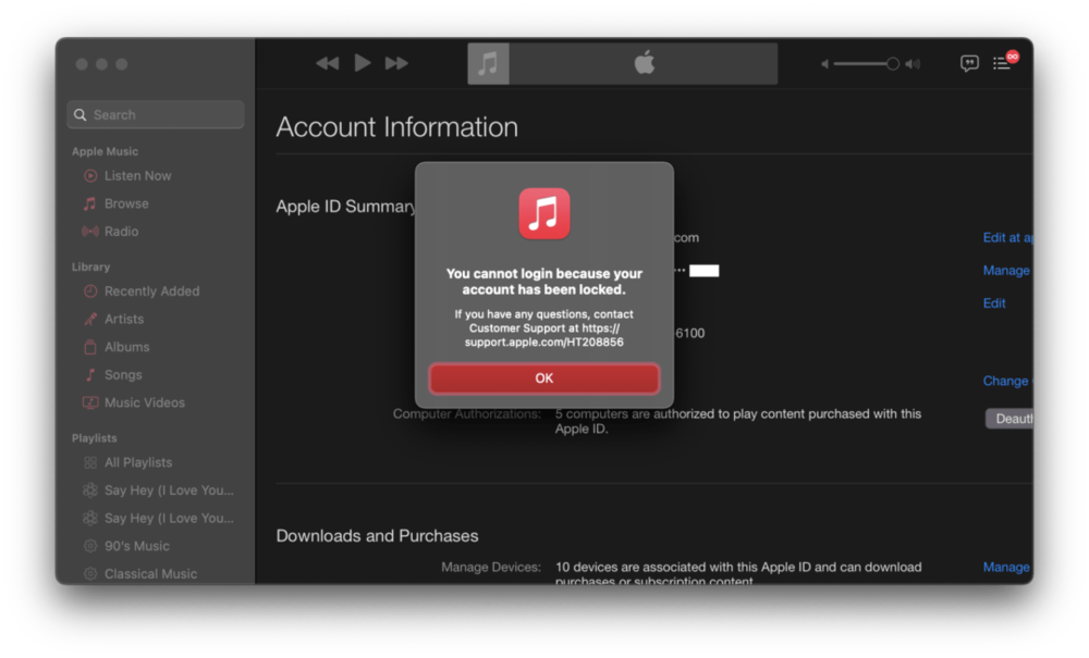Apple Music无法使用