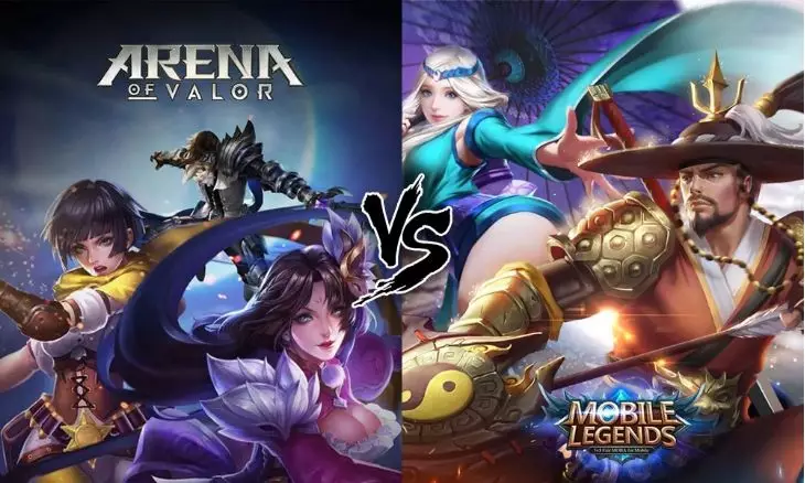 左：《Arena of Valor》（《王者荣耀》海外版） 右：《无尽对决》