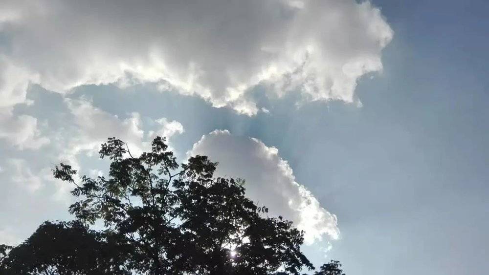 那段时间很喜欢拍天空，尤其是阴天，有时会祈祷一场雨出现，把一切冲洗过去   图片/受访者提供<br>