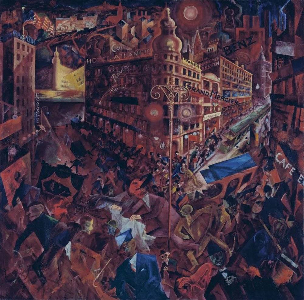 George Grosz, Metropolis, 1917<br>