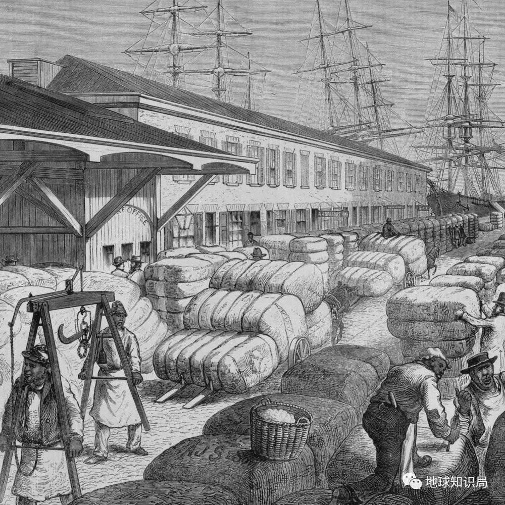 南部作为原棉产地，但贸易过程需要北部工业化的支撑（图：shutterstock）