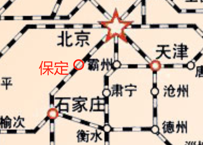 ▲ 以前从石家庄坐火车去天津是一件麻烦事   图源于地之图<br>