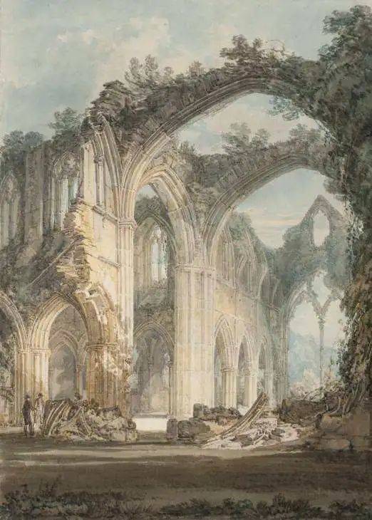 J.M.W. Turner, The Chancel and Crossing of Tintern Abbey<br>