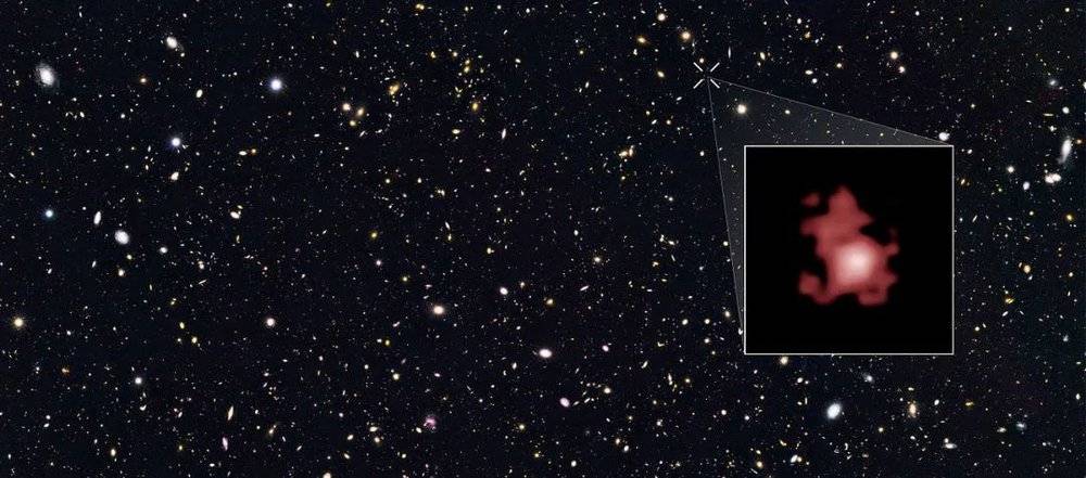 哈勃空间望远镜拍摄到的GN-z11，它发出的光存在于134亿年前丨hubblesite.org