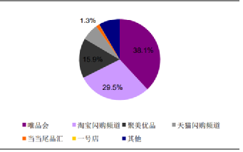 2013年中国网购限时特卖市场份额（数据来源：艾瑞咨询）<br>