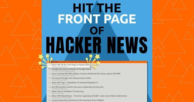 登上 Hacker News 头版的是我博客写作的课程。