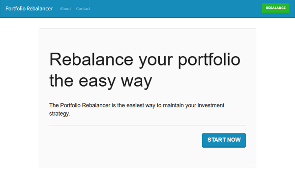 Portfolio Rebalancer（投资组合再平衡应用）帮助被动型投资者管理他们的投资。
