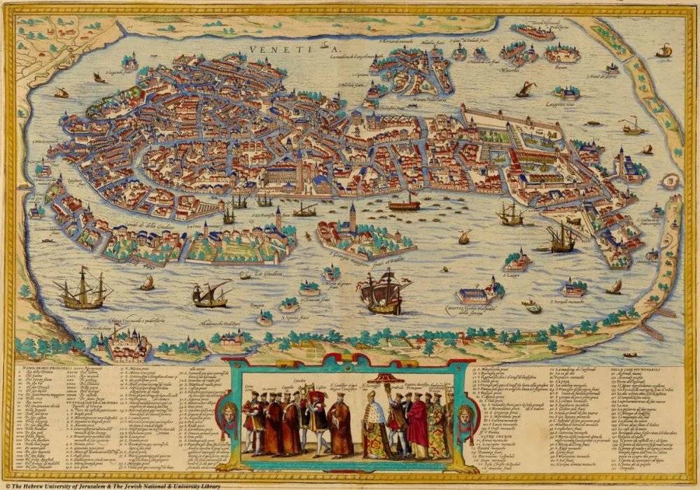 1572年的威尼斯城。图片来源：historic-cities