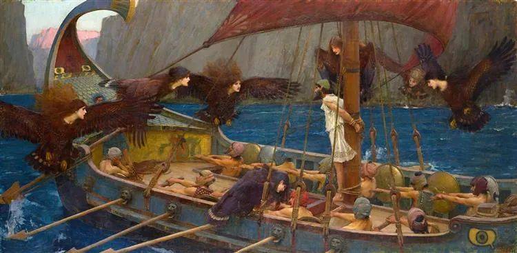 《尤利西斯与塞壬》（1891） 约翰·威廉姆·沃特豪斯 绘
