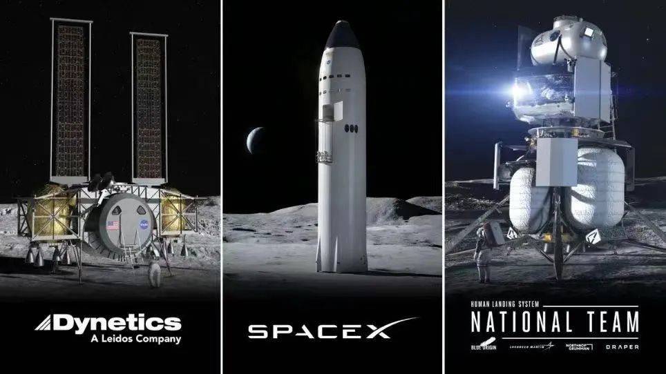 △ 蓝色起源牵头与另外三家公司组成了 “国家队”，与SpaceX在“阿尔忒弥斯”登月计划上展开竞争<br label=图片备注 class=text-img-note>