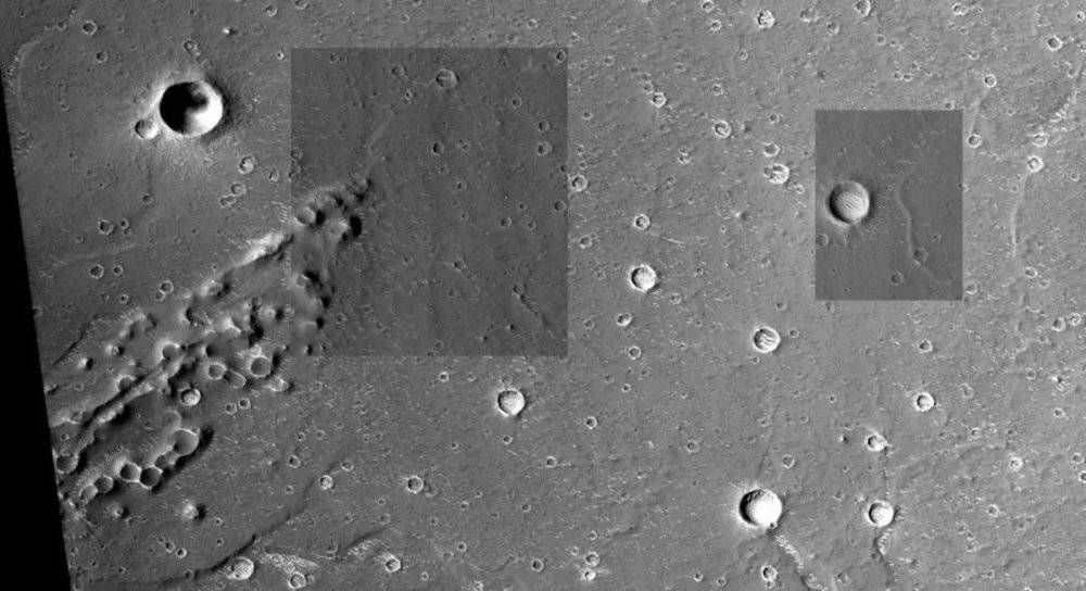 图注：国家航天局3月3日发布的火星着陆区高分辨率图。<br label=图片备注 class=text-img-note>