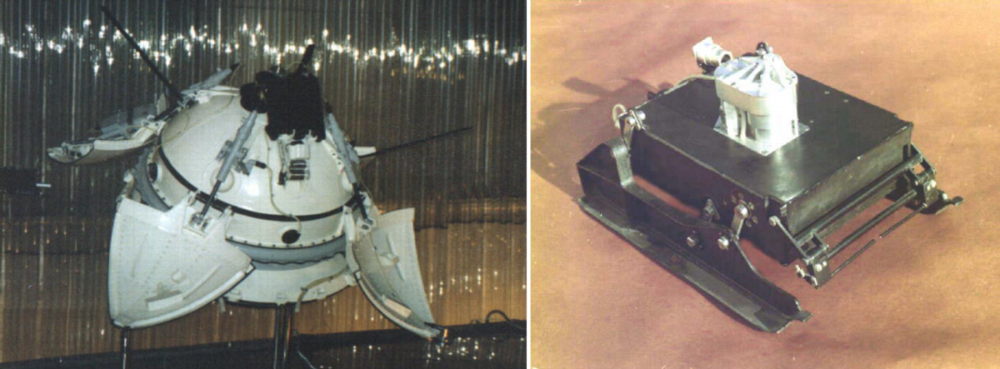 火星2号/3号的着陆器（左）和火星车（右） | 维基<br>
