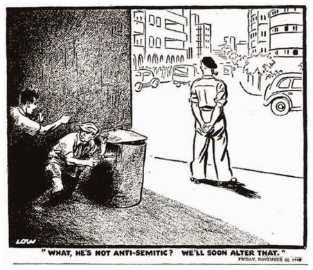 战后英国报纸对犹太恐怖分子的讽刺漫画