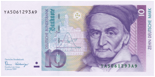  图2  1989年德国发行的10马克钞票正面