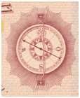 图7  100克朗钞票上的磁针实验图