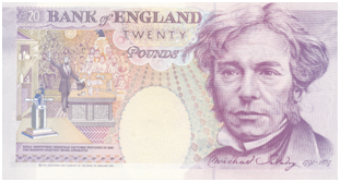 图8  1991年英格兰银行发行的20英镑钞票<br label=图片备注 class=text-img-note>
