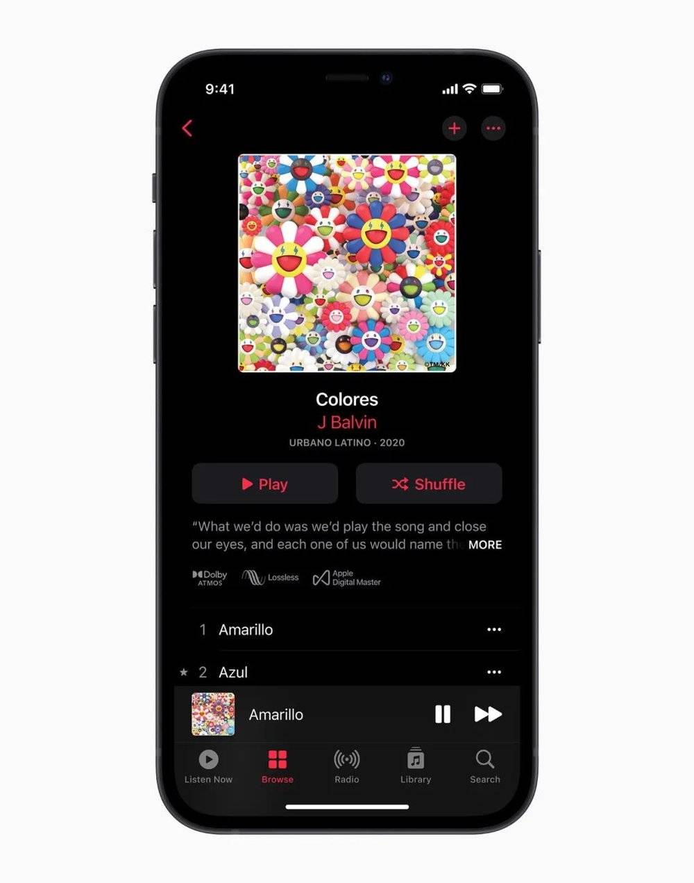Apple Music 整个曲库都将支持“无损”音质，苹果会在专辑页面里打上一个“支持无损”的标志。｜Apple<br>