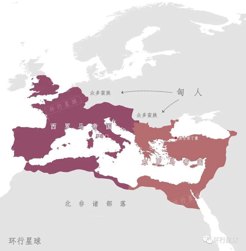 蛮族浪潮摧毁了西罗马，幸存的君士坦丁堡又在东方延续了一千年