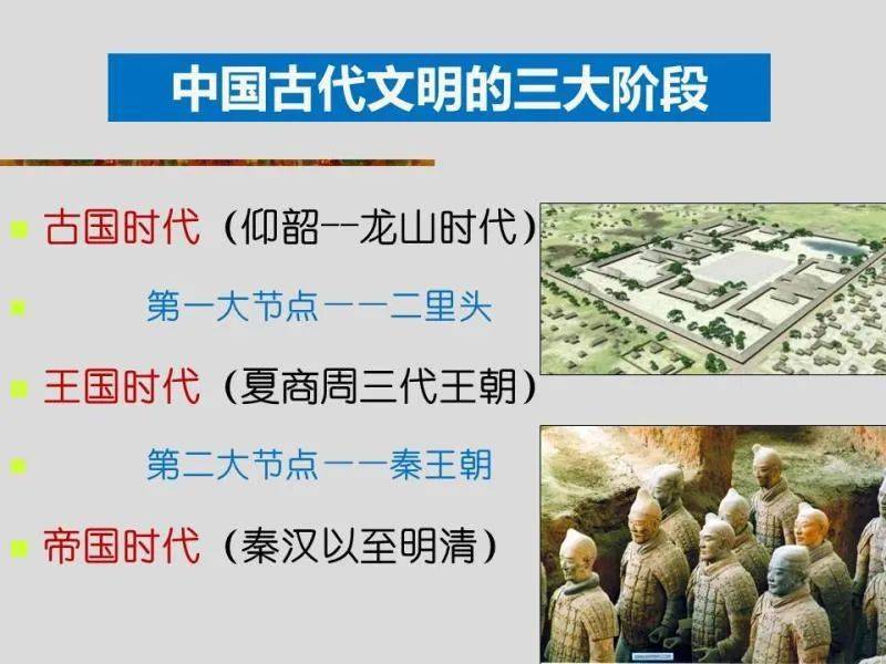中国古代文明的三大阶段