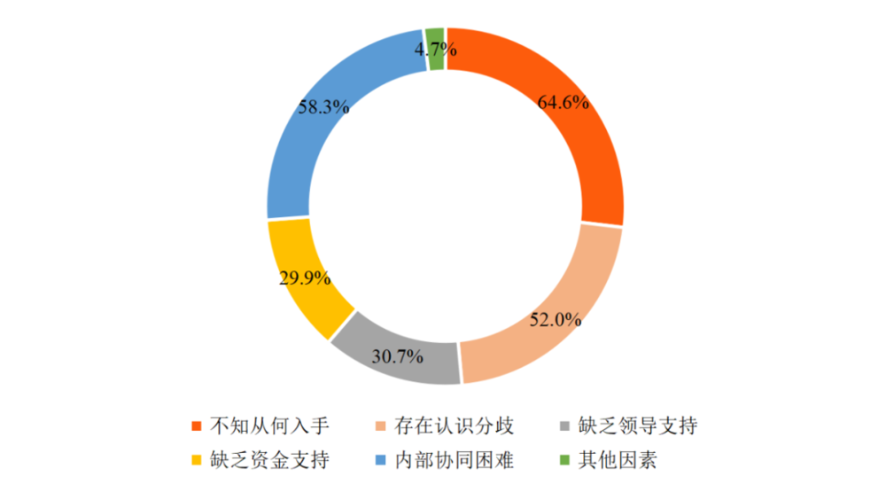 图1   国企数字化转型过程中存在的主要挑战 