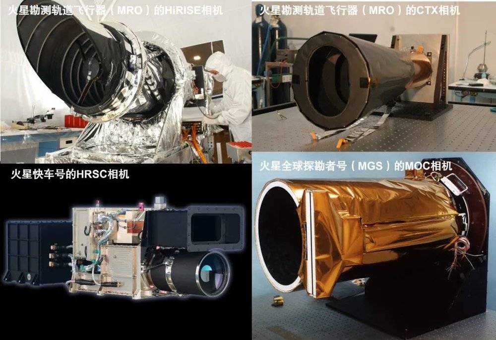 现有火星探测器光学相机代表 | NASA、ESA<br label=图片备注 class=text-img-note>