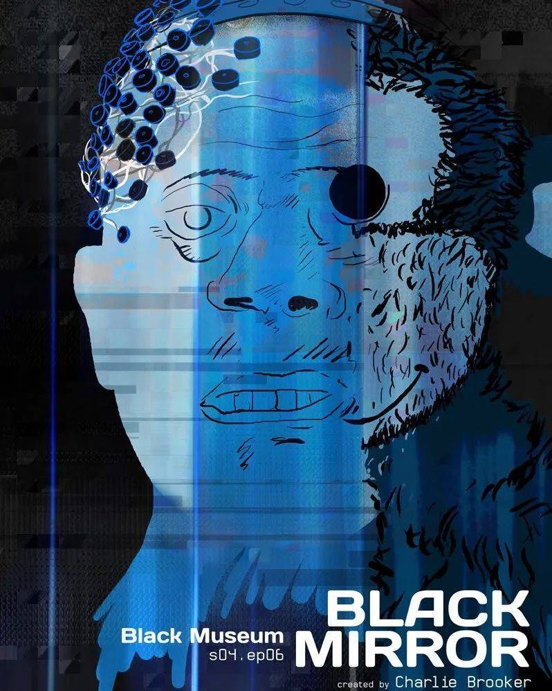 《黑镜》Black Museum一集中用“黑科技”让人共享感觉，意识存储等，图片来源自Charlie Brooker<br label=图片备注 class=text-img-note>