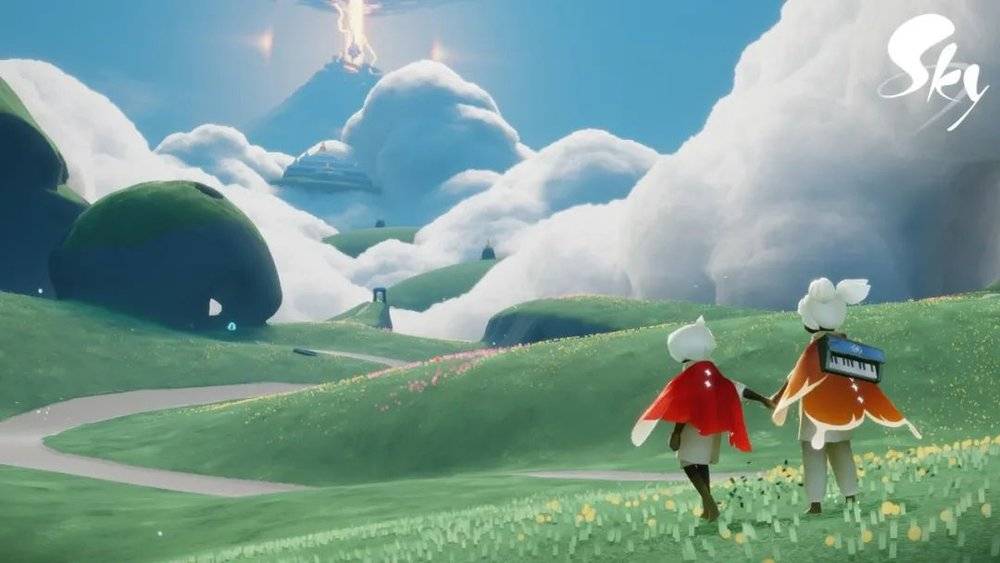 陈星汉作品是“作品游戏”的代表，曾开发《风之旅人》，图为其2019年游戏《光·遇》<br>