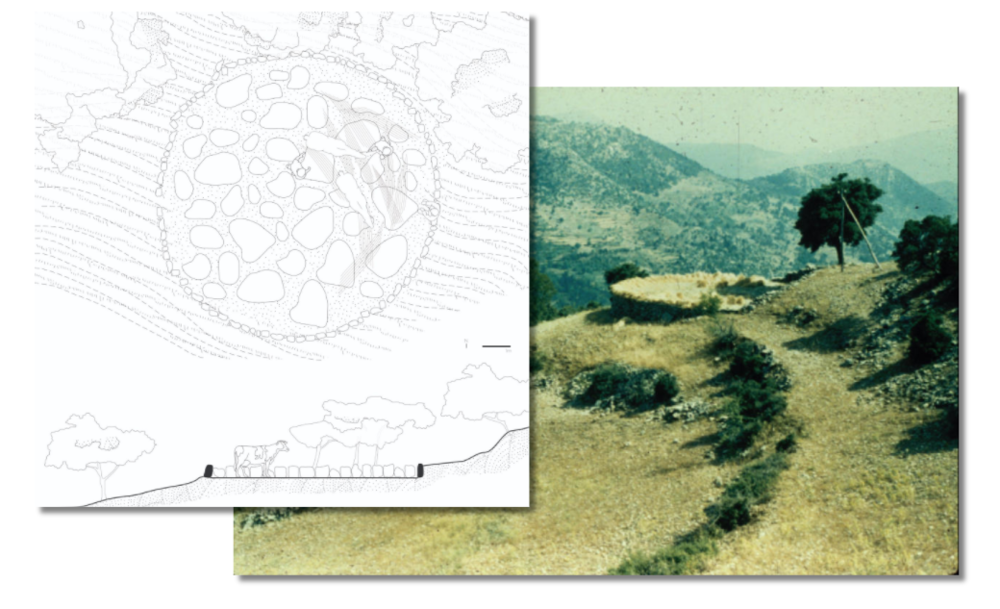 古希腊禾场（左：©沙丘研究所；右：来源The Hekman Digital Archive)<br>