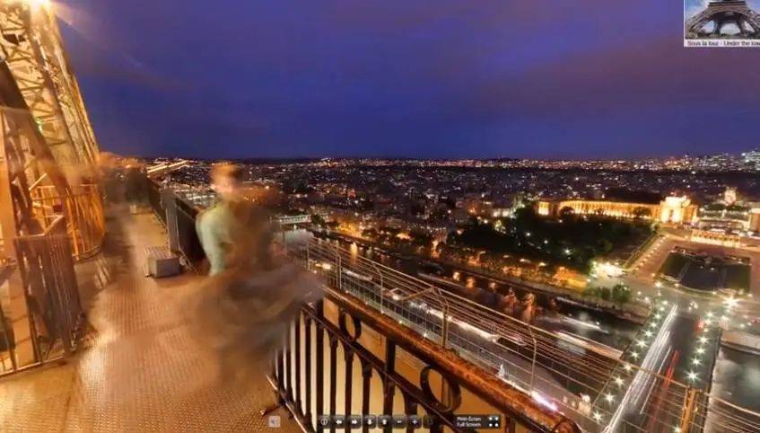在埃菲尔铁塔俯瞰巴黎. 图片来自：B 站@柠檬家的柚子茶茶<br>