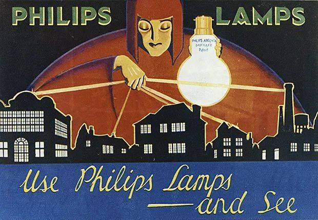 当年的飞利浦灯泡广告 图/Philips Company Archives<br>