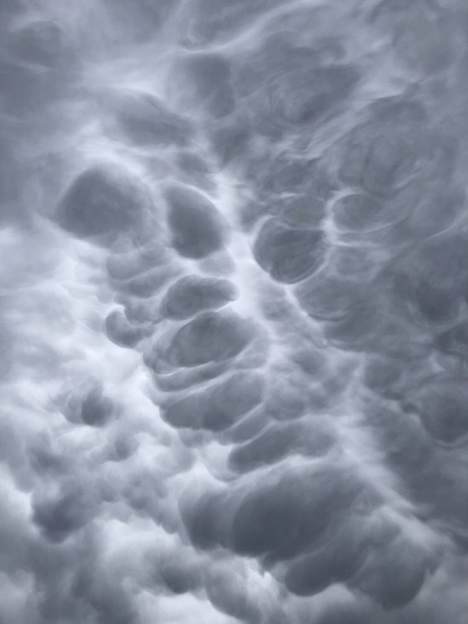 杜塞尔多夫上空的乳房云群