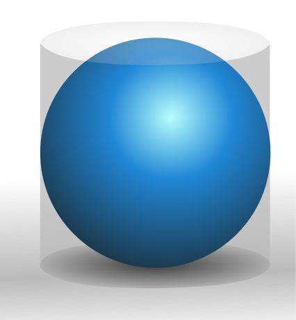 镶嵌在圆锥里的球，阿基米德墓的标志。<br label=图片备注 class=text-img-note>