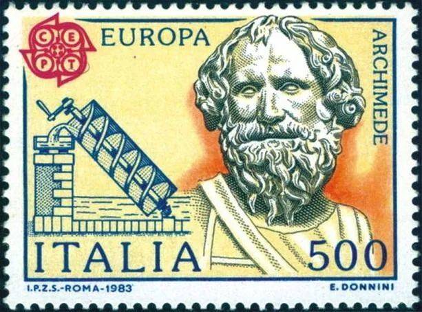 意大利邮票上的阿基米德。<br label=图片备注 class=text-img-note>