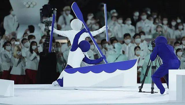 2020东京奥运会上，“超级变变变”演绎奥运图标。图源：视觉中国