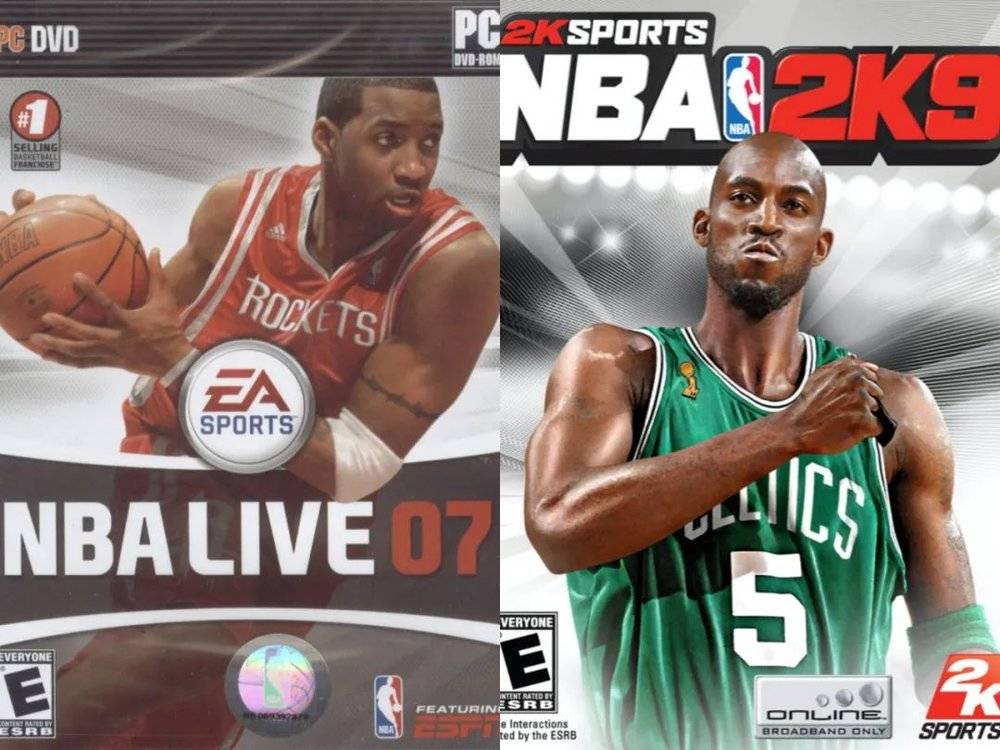 《NBA Live 07》和《NBA 2K9》<br>