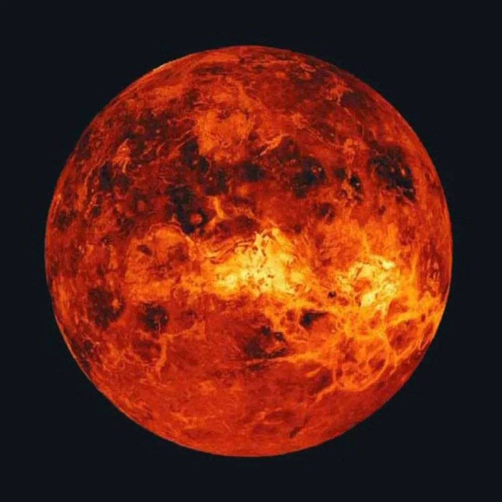 NASA“麦哲伦号探测器”（Magellan spacecraft）拍摄的金星表面。图片来源：NBC News