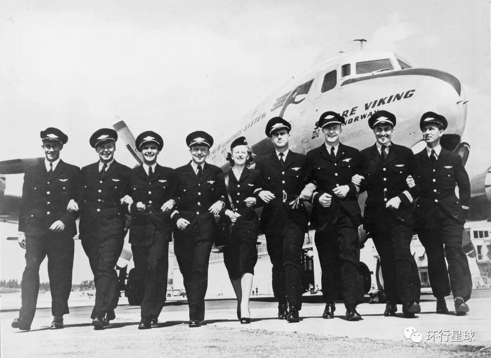 1955 年 的北欧航空集体照，图：SAS imagebank