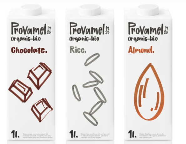 植物基品牌Provamel包装设计，图片来源：Mousegraphics