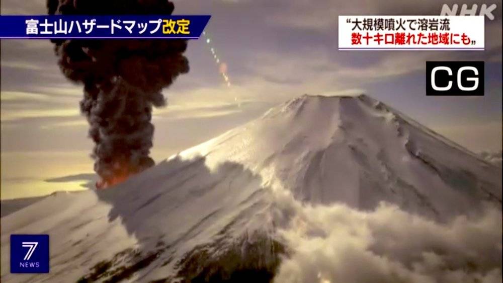 富士山爆发概念图