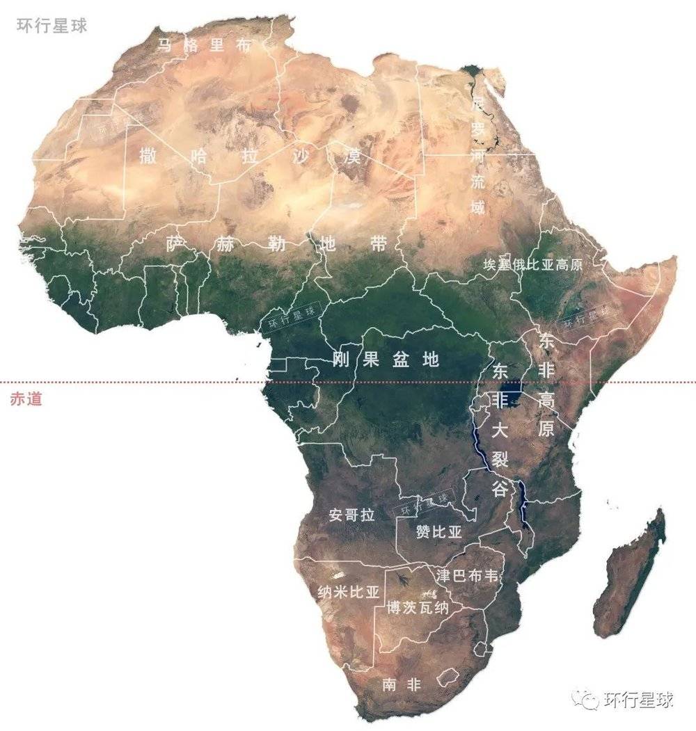 非洲国家版图<br>
