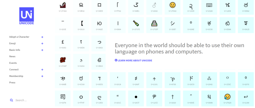 在Unicode的官网上，可以看到 Emoji 的定位是和其他图形文字并列的