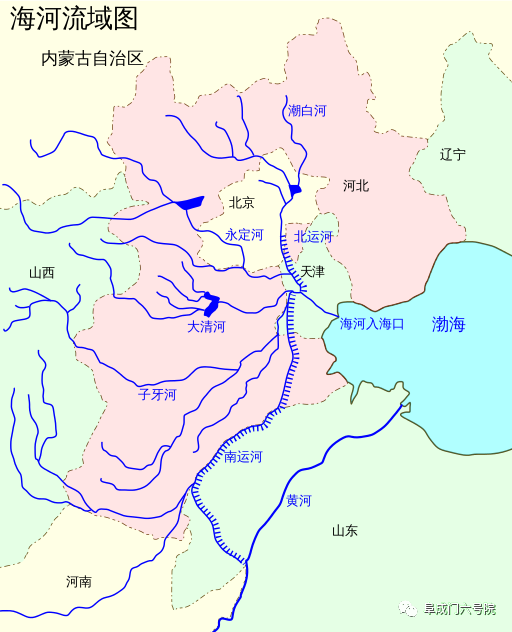 （海河流域特殊地形和超乎发达的支流水系，导致它是古代中国三大害河之一）<br>