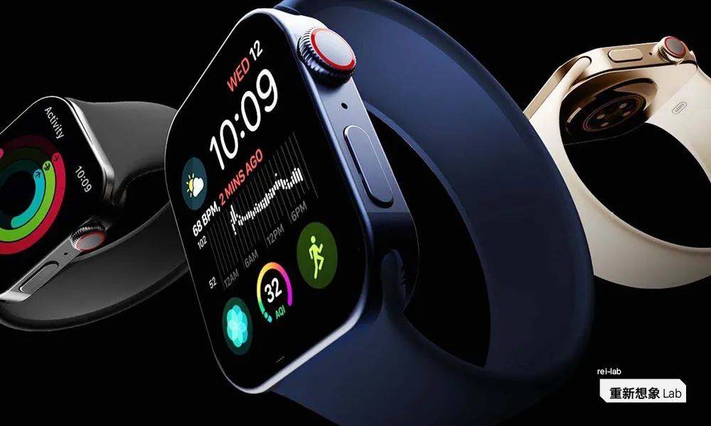 广为流传的新款 Apple Watch 7 渲染图，图 / ThinkApple<br>