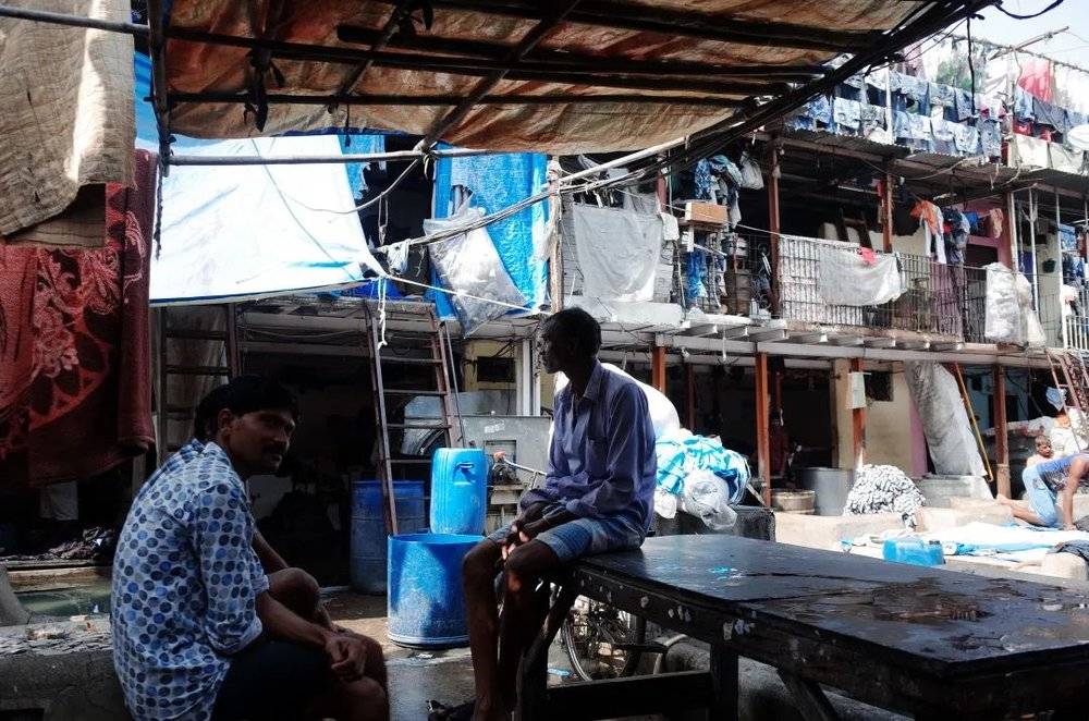 孟买城中的洗衣作坊