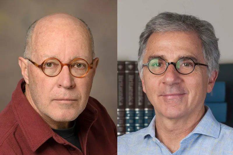 Paul Krieg（左）和Douglas Melton（右）研究在实验室合成mRNA的方法。
