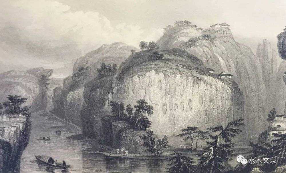图2-3：萨穆埃尔·波尔更早在19世纪初深入武夷山地区，手绘了武夷山风景和家庭式茶园（参考文献[2]）<br label=图片备注 class=text-img-note>