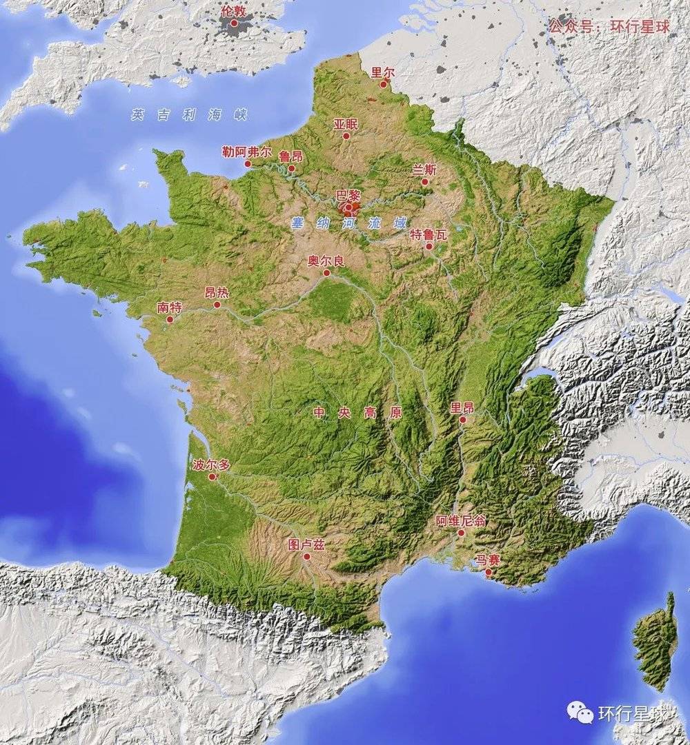 法国境内围绕中央高原有多条大河，塞纳河并非最长，却是最重要的一条